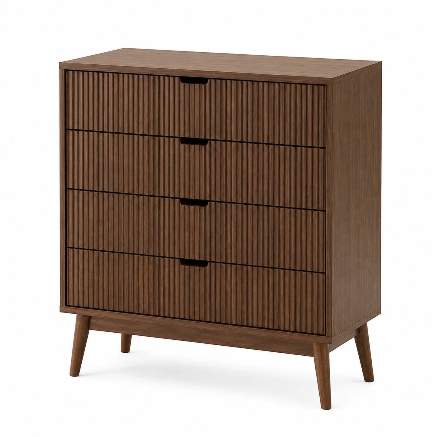 Cómoda de madera de roble con 4 cajones marrón