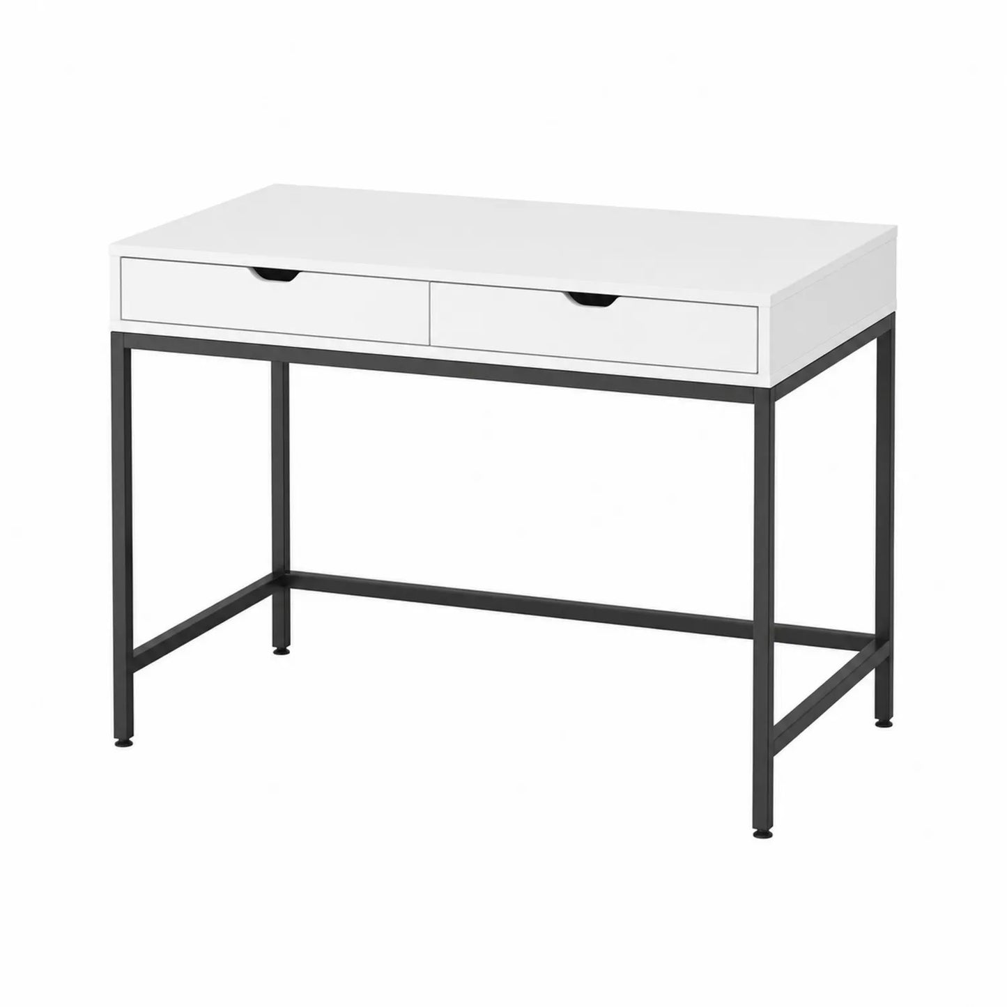 Escritorio blanco de MDF con estructura de metal 100x50x75 cm