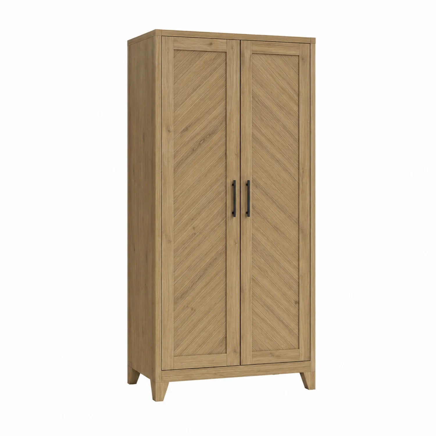 Armario de Madera de Roble con Puertas Dobles 180x80x40 cm
