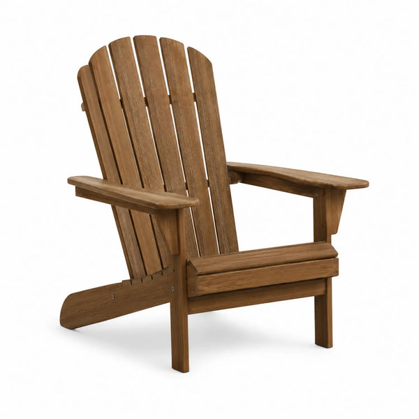 Silla Adirondack de madera maciza para exterior