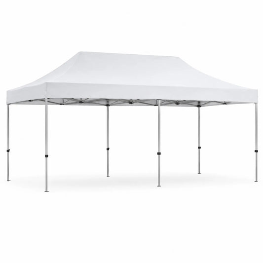Carpa plegable de aluminio y poliéster blanco 3x6m