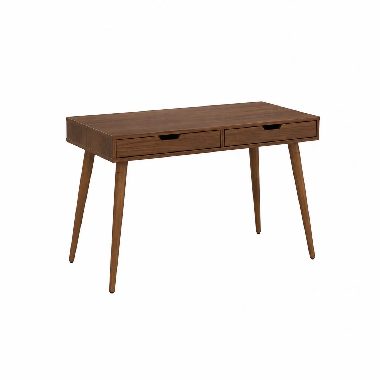 Escritorio de madera con dos cajones de nogal