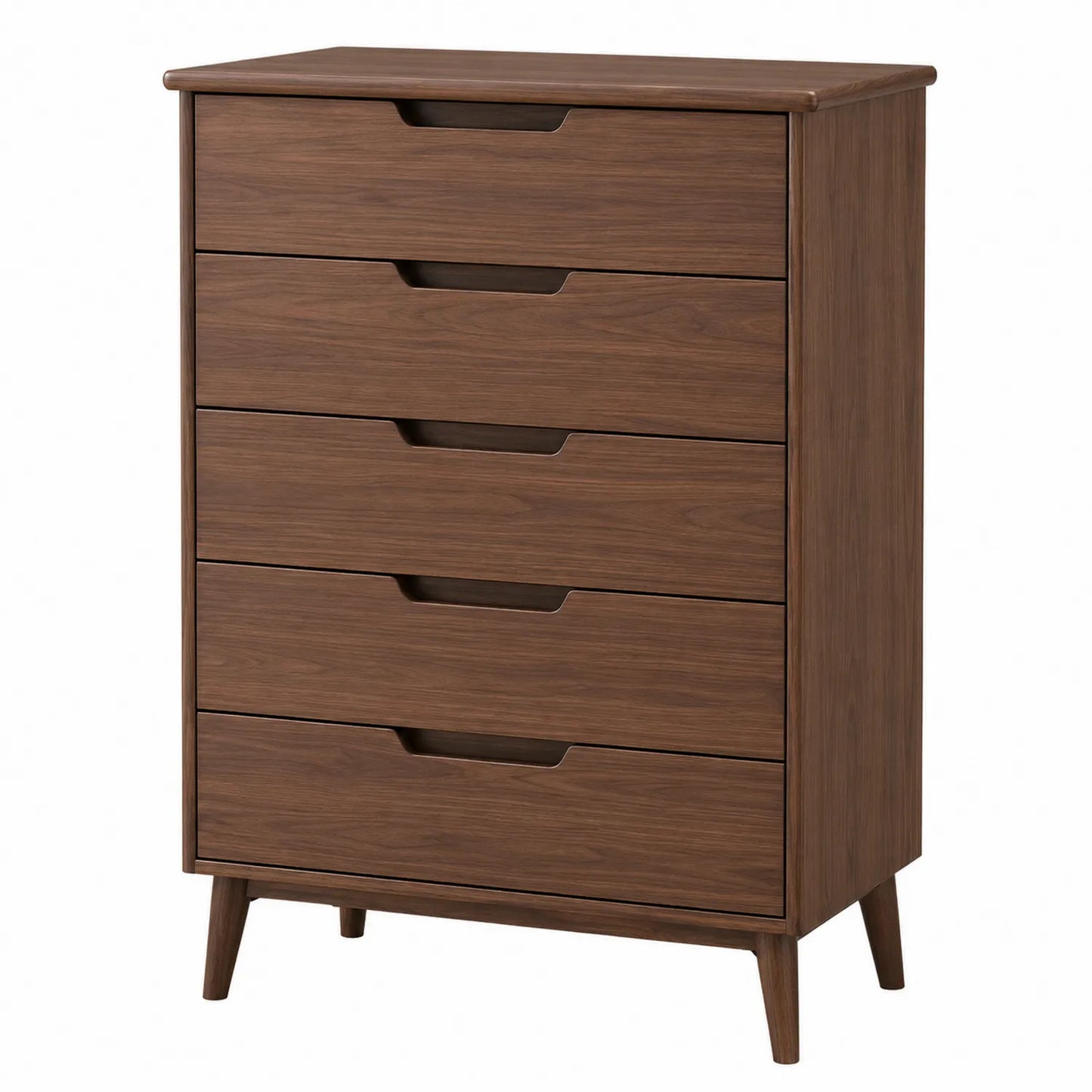 Cómoda de Madera MDF con 5 Cajones Marrón 80x40x115 cm